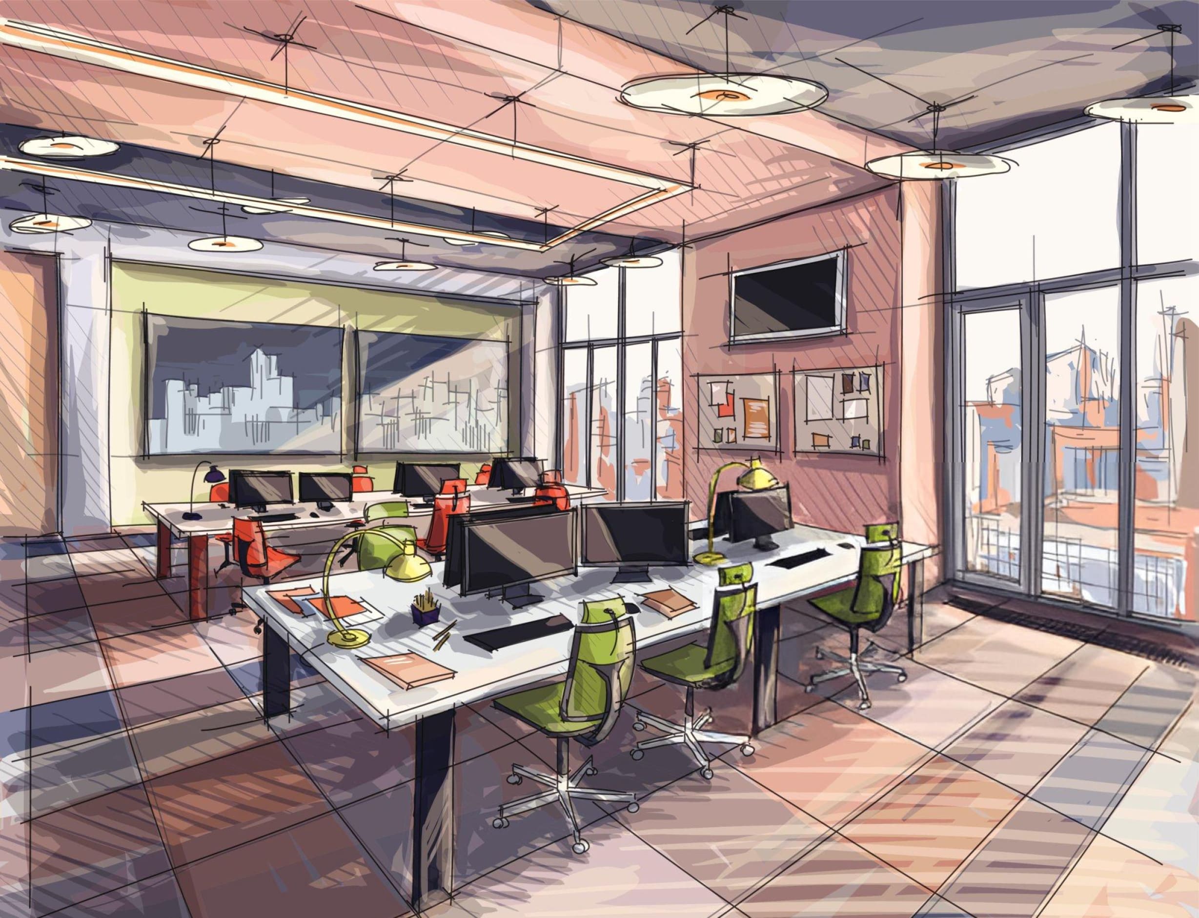 Modern interior fitout representing Optispace's mission delivery