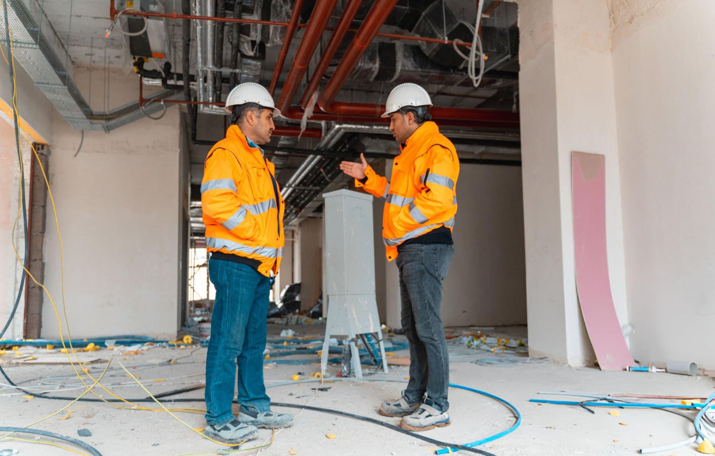 Construction oversight with project manager on site