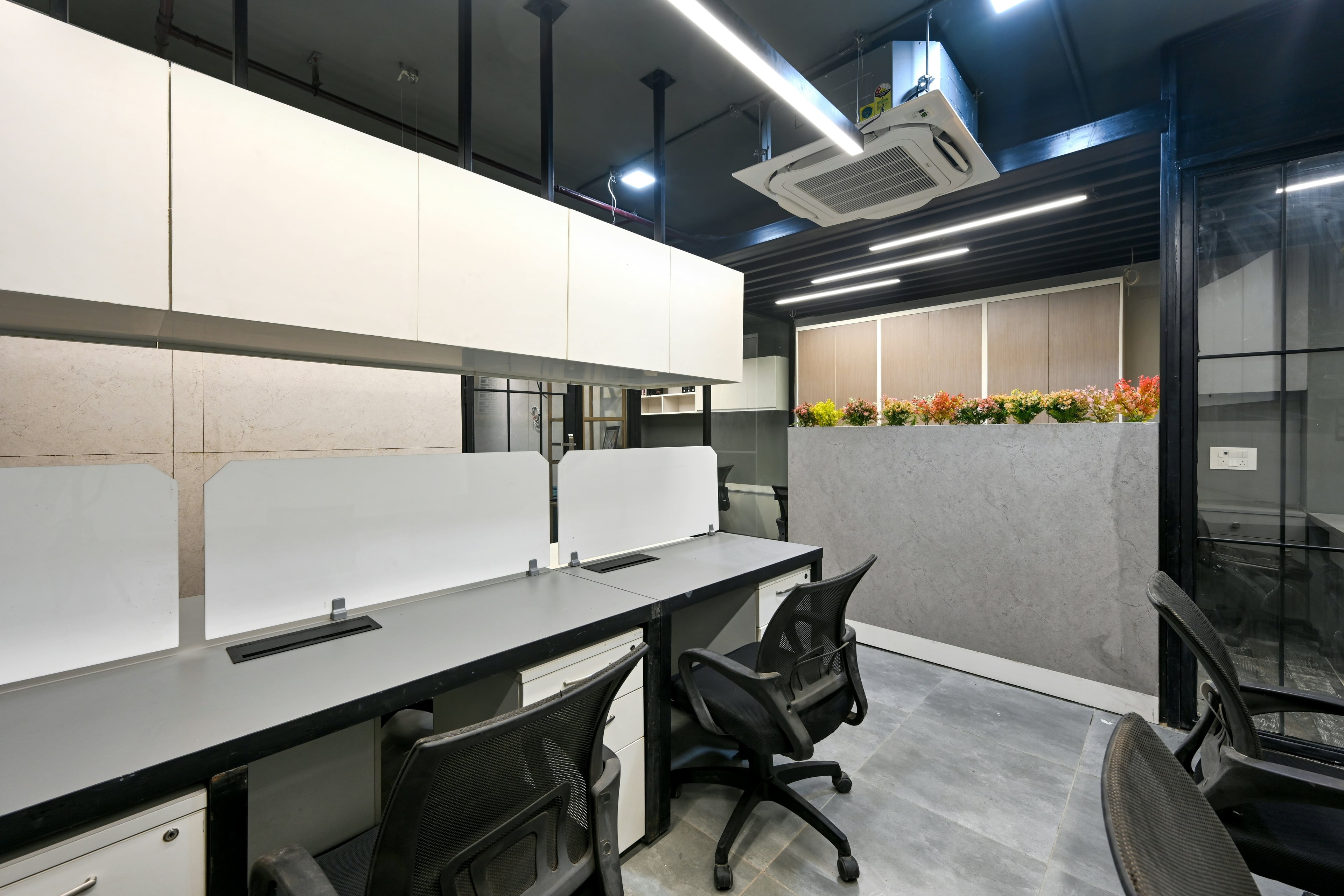 Optispace Turnkey Interior Fitout service showcasing a completed office interior